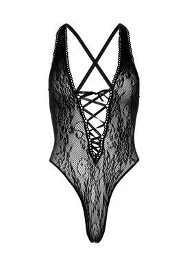 Еротичне боді Leg Avenue Floral lace thong teddy OS Black