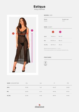 Довга сорочка Obsessive Estiqua chemise XS/S