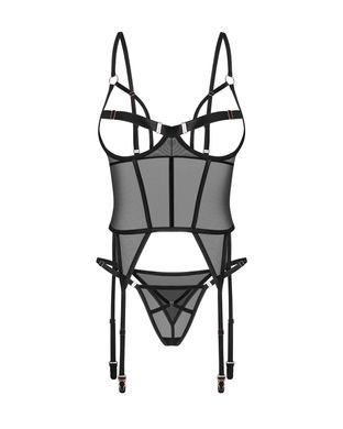 Корсет з трусиками Obsessive Euridia corset & tanga XS/S
