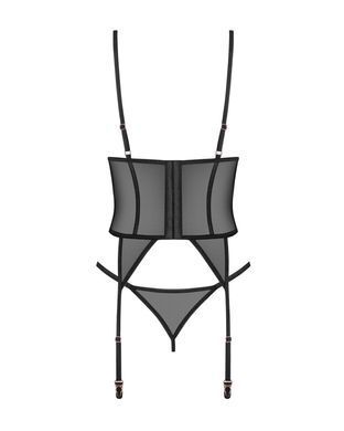 Корсет з трусиками Obsessive Euridia corset & tanga XS/S