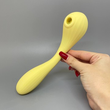 Magic Motion Bobi - вакуумний вагінально-клиторальный смарт стимулятор Yellow - фото