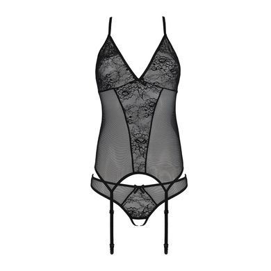 Корсет и трусики с доступом Passion Ursula Corset black S/M