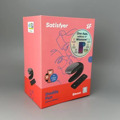 Satisfyer Double Fun - смарт-вибратор для пар с пультом черный - фото