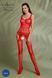 Ажурний бодістокінг з доступом Passion ECO BS005 red - фото товару