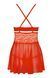 Сорочка та трусики Obsessive 838-BAB-3 babydoll & thong red S/M