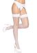 Чулки сетка со швом сзади Leg Avenue Backseam Thigh Highs OS White - фото товара