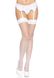 Чулки сетка со швом сзади Leg Avenue Backseam Thigh Highs OS White - фото товара