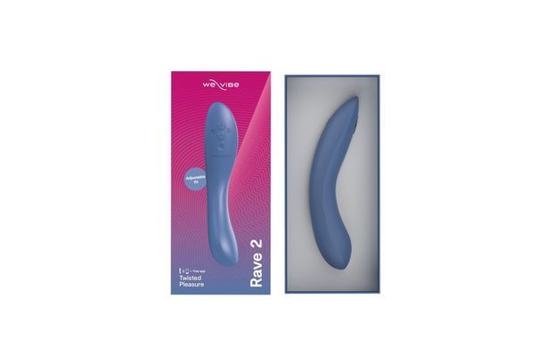 Смарт-вибромассажер для точки G We-Vibe Rave 2 Blue - фото