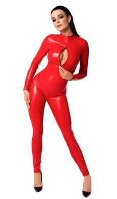 Комбінезон Noir Handmade F353 Red powerwetlook overall S