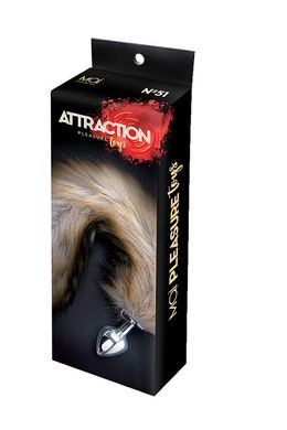 Анальная пробка с рыжим хвостом лисицы (3 см) MAI Attraction Toys №51