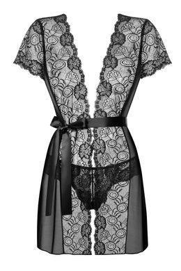 Пеньюар Obsessive Alluria peignoir & thong S/M