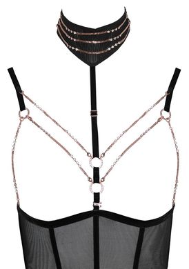 Эротическое боди с открытой грудью и доступом Abierta Fina Body Decoration M