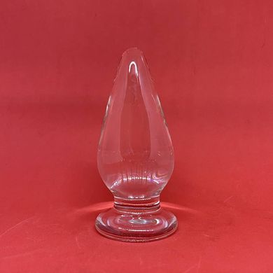 Анальная пробка из стекла каплевидной формы (4,3 см) - фото