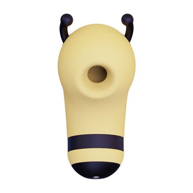 KisToy CuteVibe Beebe - вакуумний стимулятор на палець з мікрострумом бджілка Yellow - фото