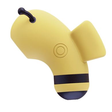 KisToy CuteVibe Beebe - вакуумный стимулятор на палец с микротоками пчелка Yellow - фото