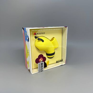 KisToy CuteVibe Beebe - вакуумный стимулятор на палец с микротоками пчелка Yellow - фото