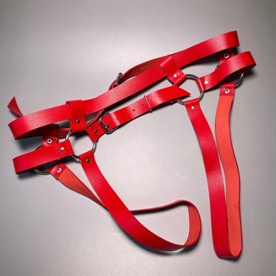 Шкіряні гартери Feral Feelings Belt Briefs червоні