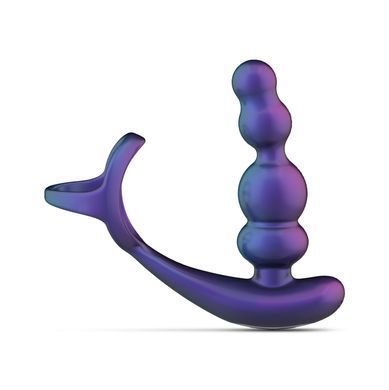 Анальные вибробусы с эрекционным кольцом Hueman Stellar Force Anal Beads with Cockring - фото