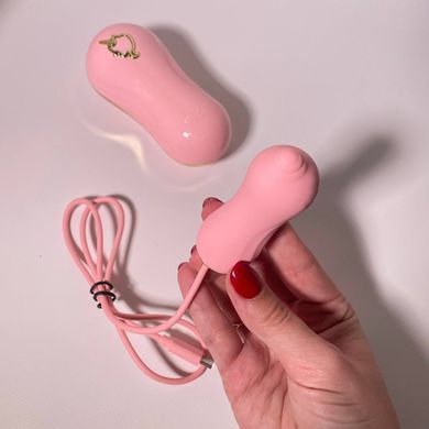 Набір 2в1 Zalo UNICORN Set PINK - віброяйце + вакуумний стимулятор - фото