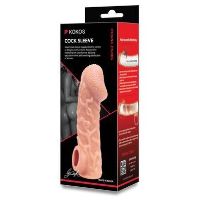 Насадка на пеніс з отвором для мошонки Kokos Cock Sleeve CS 006-L - фото