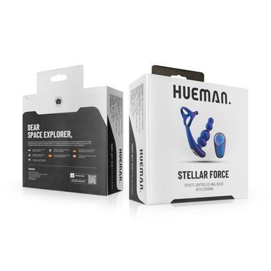 Анальные вибробусы с эрекционным кольцом Hueman Stellar Force Anal Beads with Cockring - фото