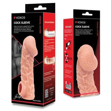 Насадка на пеніс з отвором для мошонки Kokos Cock Sleeve CS 006-L - фото