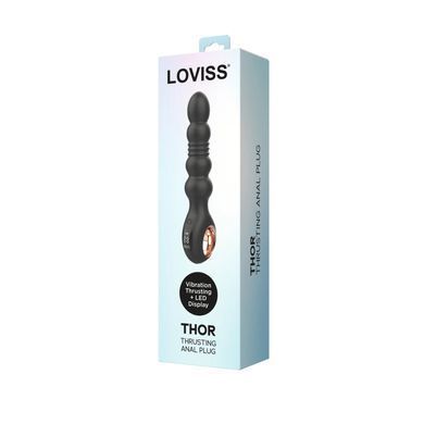 Анальний вібратор з пульсацією Loviss Thor Thrusting Anal Plug
