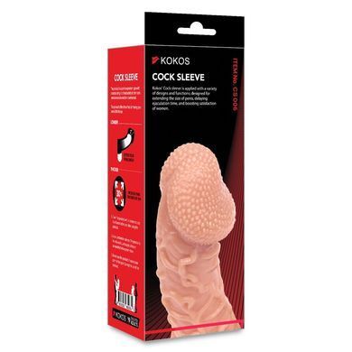 Насадка на пеніс з отвором для мошонки Kokos Cock Sleeve CS 006-L - фото