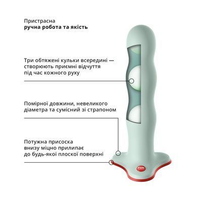 Фалоімітатор Fun Factory Bouncer Light Green (18,5 см) зелений - фото