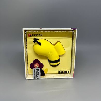 KisToy CuteVibe Beebe - вакуумний стимулятор на палець з мікрострумом бджілка Yellow - фото