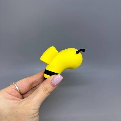 KisToy CuteVibe Beebe - вакуумний стимулятор на палець з мікрострумом бджілка Yellow - фото