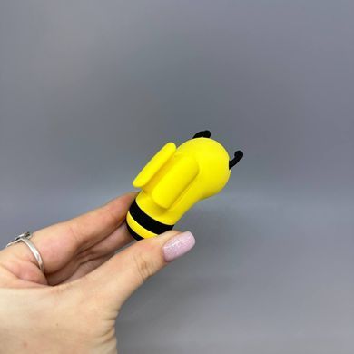 KisToy CuteVibe Beebe - вакуумний стимулятор на палець з мікрострумом бджілка Yellow - фото