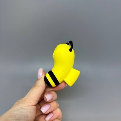 KisToy CuteVibe Beebe - вакуумний стимулятор на палець з мікрострумом бджілка Yellow - фото