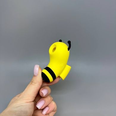 KisToy CuteVibe Beebe - вакуумний стимулятор на палець з мікрострумом бджілка Yellow - фото
