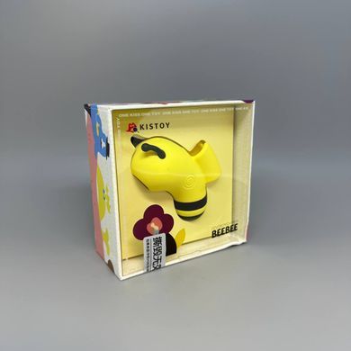 KisToy CuteVibe Beebe - вакуумний стимулятор на палець з мікрострумом бджілка Yellow - фото