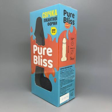 Свічка у формі члена для оригінального подарунка та вечірки Pure Bliss MINI Black чорна