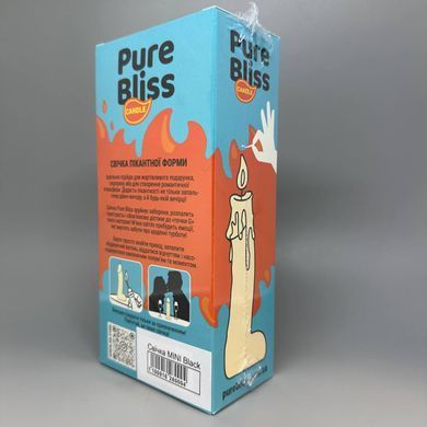Свічка у формі члена для оригінального подарунка та вечірки Pure Bliss MINI Black чорна