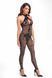 Бодістокінг Noir Handmade F315 Ego flocked mesh halter catsuit S - фото товару