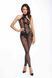 Бодістокінг Noir Handmade F315 Ego flocked mesh halter catsuit S - фото товару