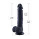 Фаллоимитатор для секс-машин Hismith 8.3" Silicone Dildo Black, Черный