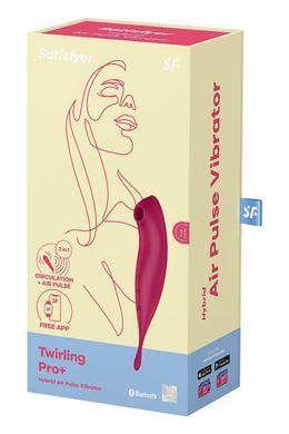 Satisfyer Twirling Pro+ dark red - вакуумний смарт-вібратор  - фото