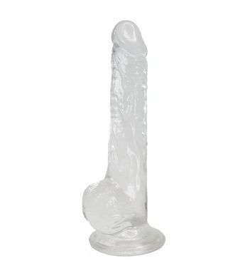 Прозорий фалоімітатор Alive Jelly Dildo Lusty (18 см) - фото