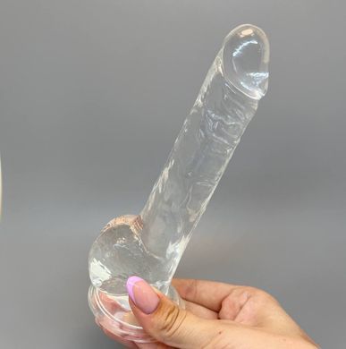 Прозорий фалоімітатор Alive Jelly Dildo Lusty (18 см) - фото