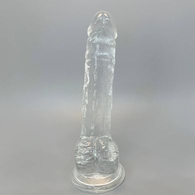 Прозорий фалоімітатор Alive Jelly Dildo Lusty (18 см) - фото