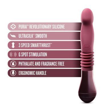 Пульсатор Temptasia by Blush Trixie Thrusting Dildo Wine Red - фото
