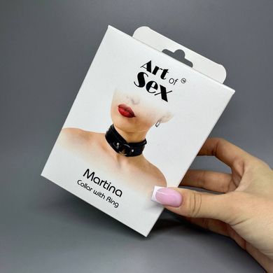 Ошейник кожаный Art of Sex Martina Collar with ring - фото