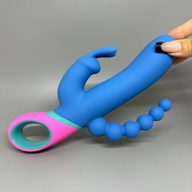Вібратор ротатор з анальними бусами 3в1 PMV20 Vice Double Vibrator - фото