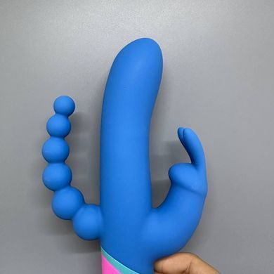 Вібратор ротатор з анальними бусами 3в1 PMV20 Vice Double Vibrator - фото