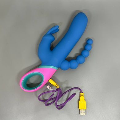 Вібратор ротатор з анальними бусами 3в1 PMV20 Vice Double Vibrator - фото