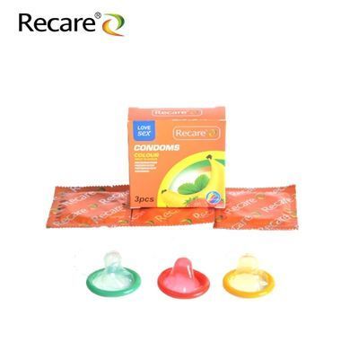 Презервативи кольорові з ароматом фруктів Recare Color Fruit Flavour Condoms 3 шт - фото